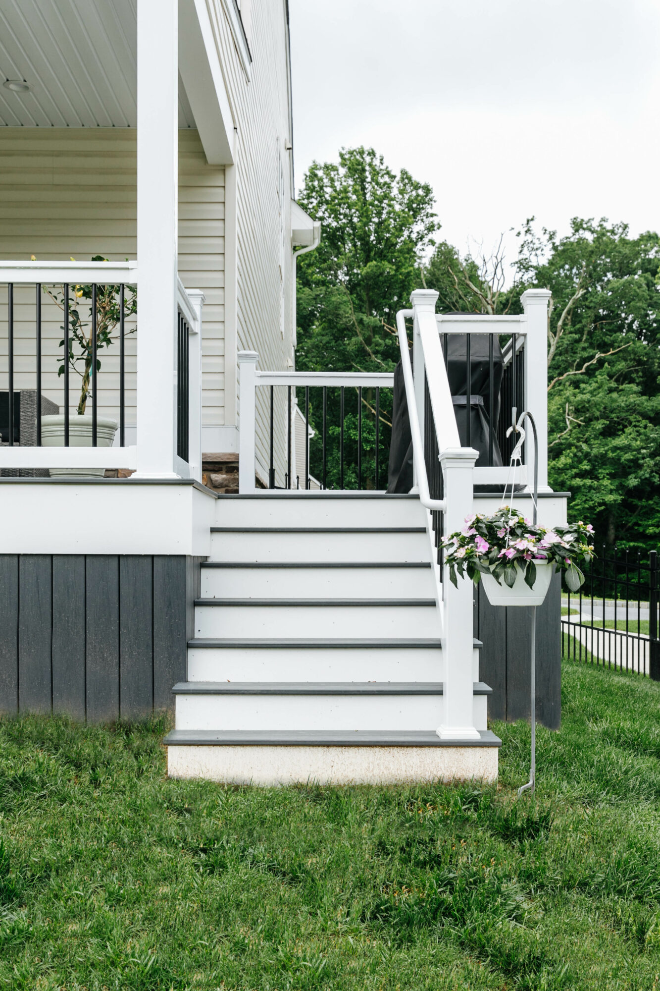 TimberTech Covered Deck with Vinyl railing
