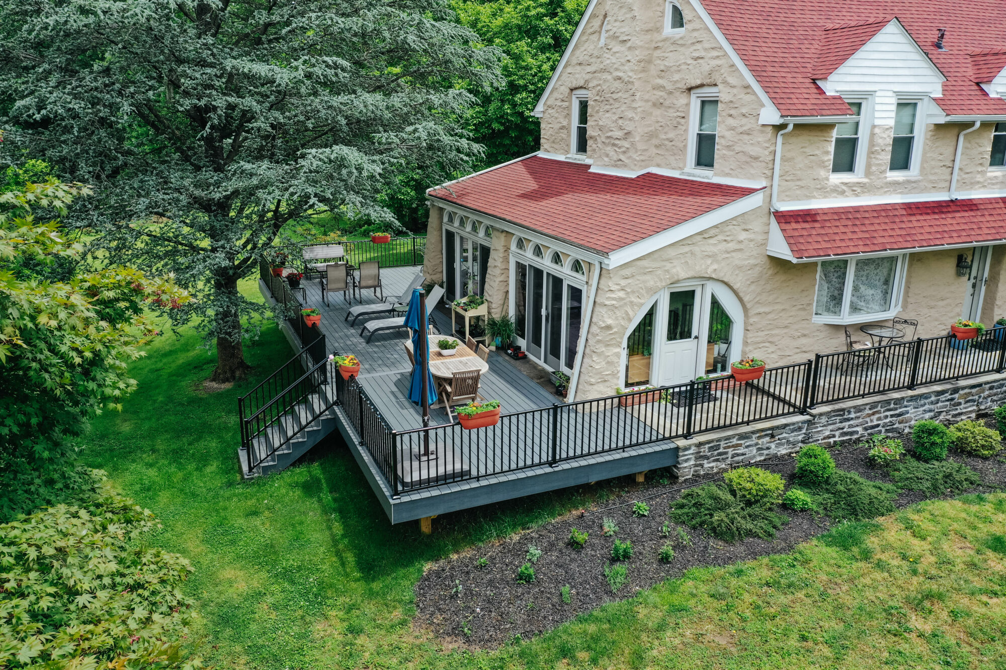 Wrap around deck