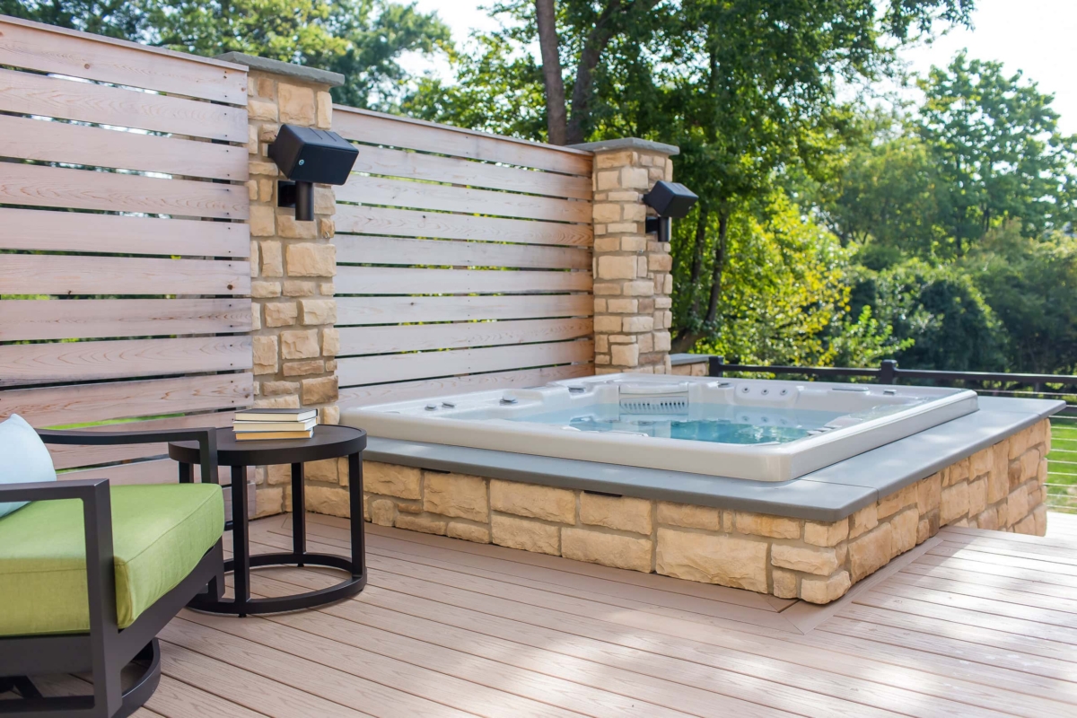 hot tub on deck