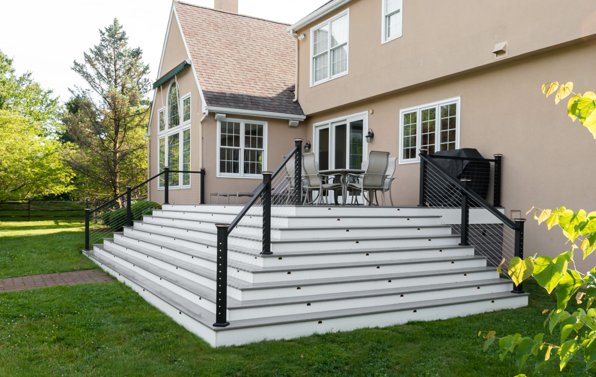 Azek deck with cable railing