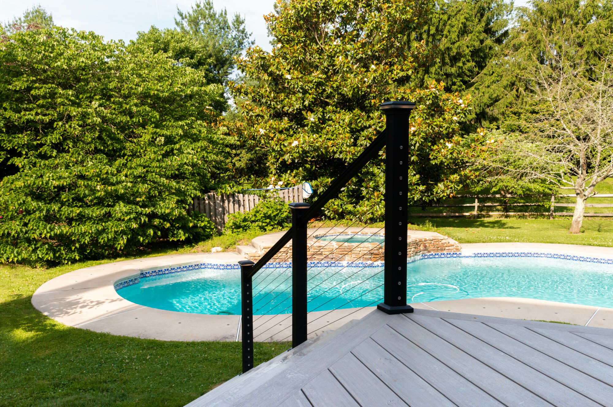 Azek deck with cable railing