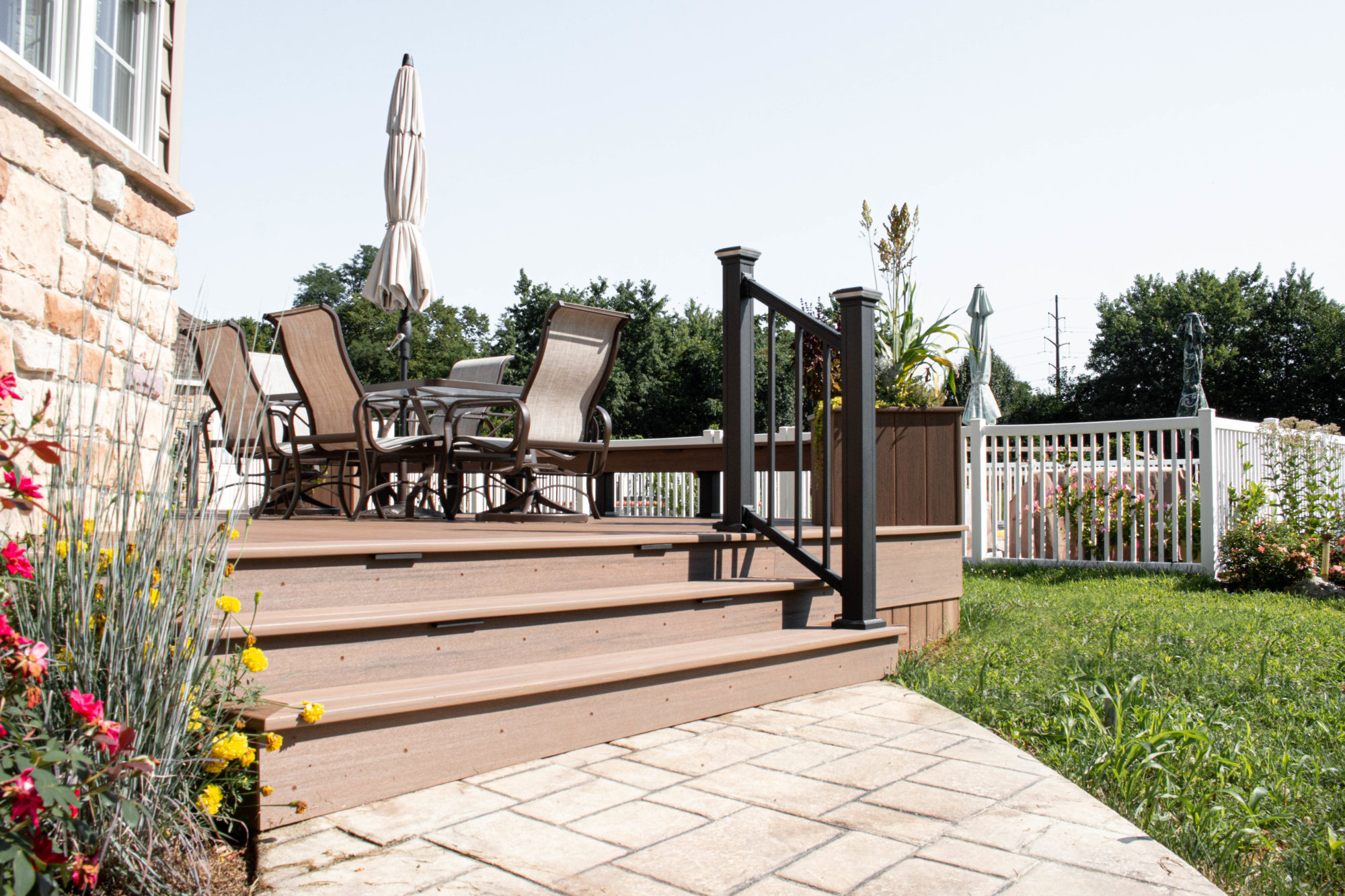 Deck with built in bench
