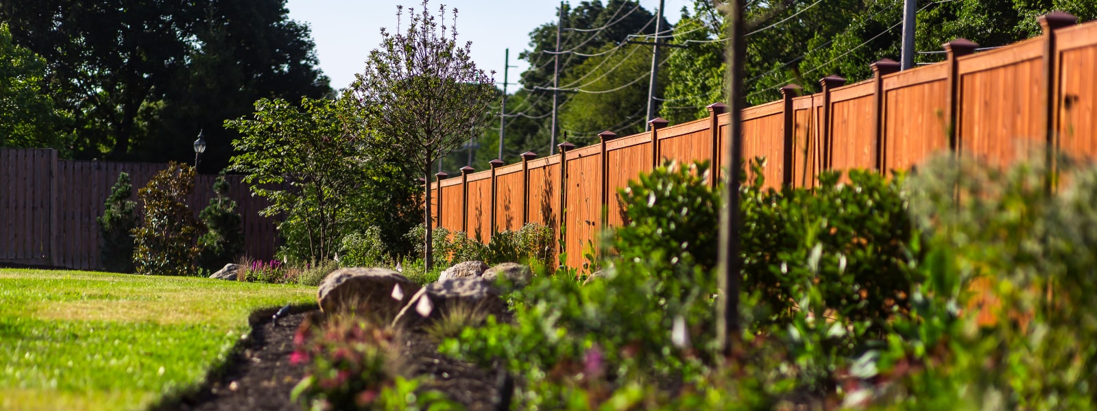Custom residential wood fence built and installed at home by Elizabethtown fence company Integrous