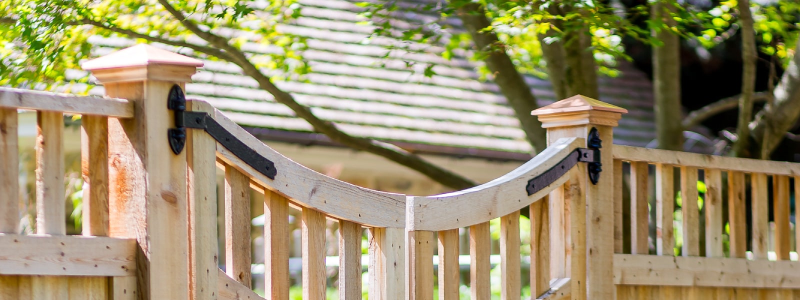 Custom residential wood fence built and installed at home by Malvern fence company Integrous