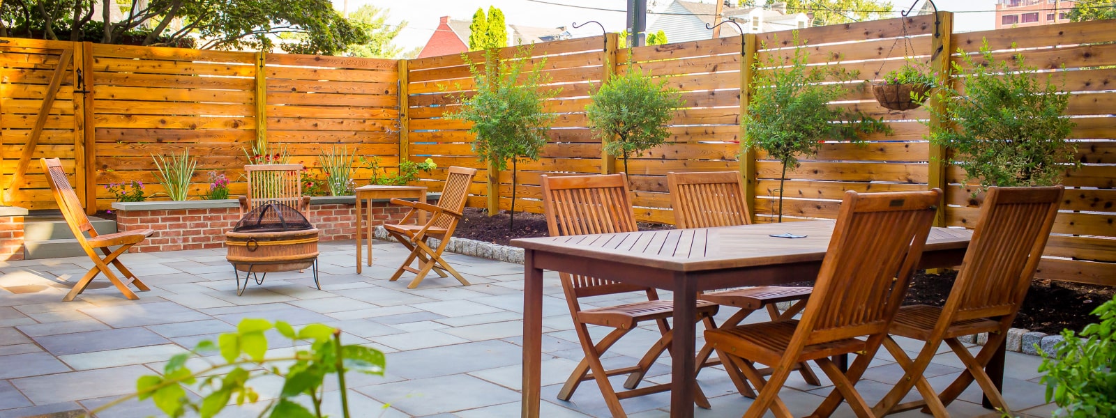 Wood fence set up and installed by Philadelphia fence company Integrous