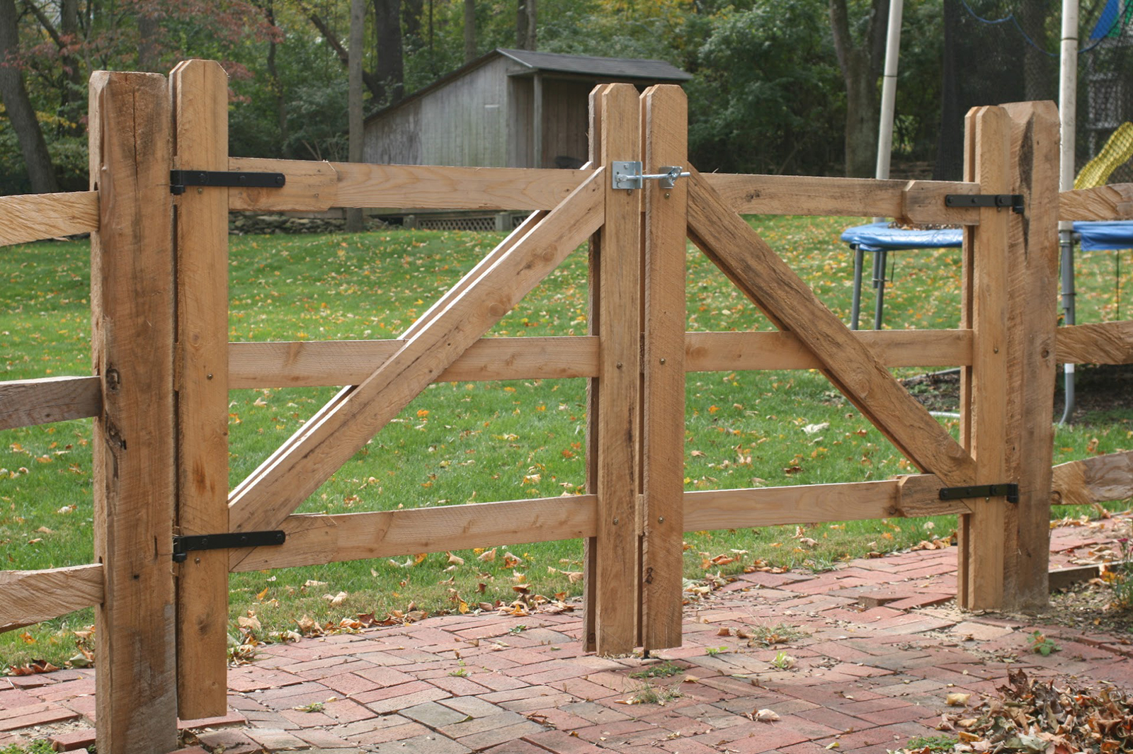 split rail fence double gate