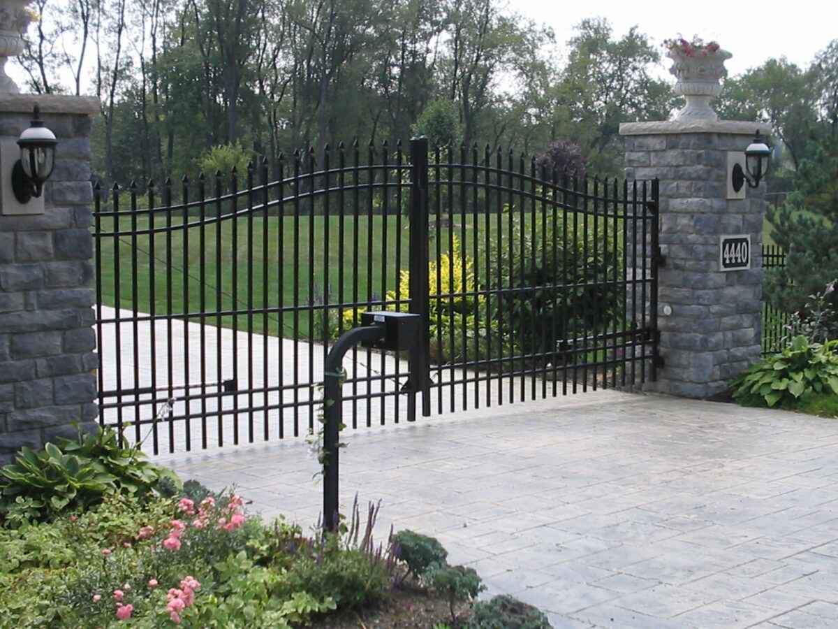 ornamental driveway gate with automated operator