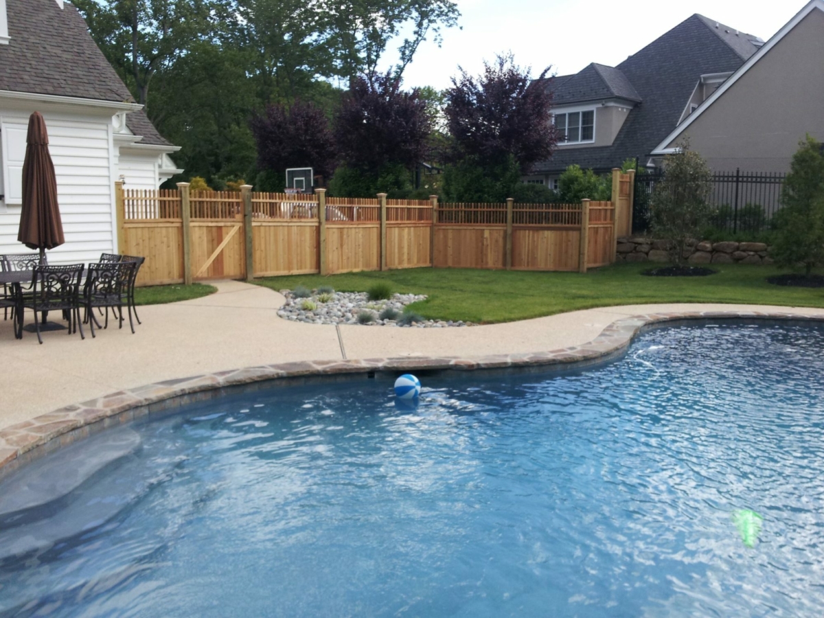 pool fence with gate