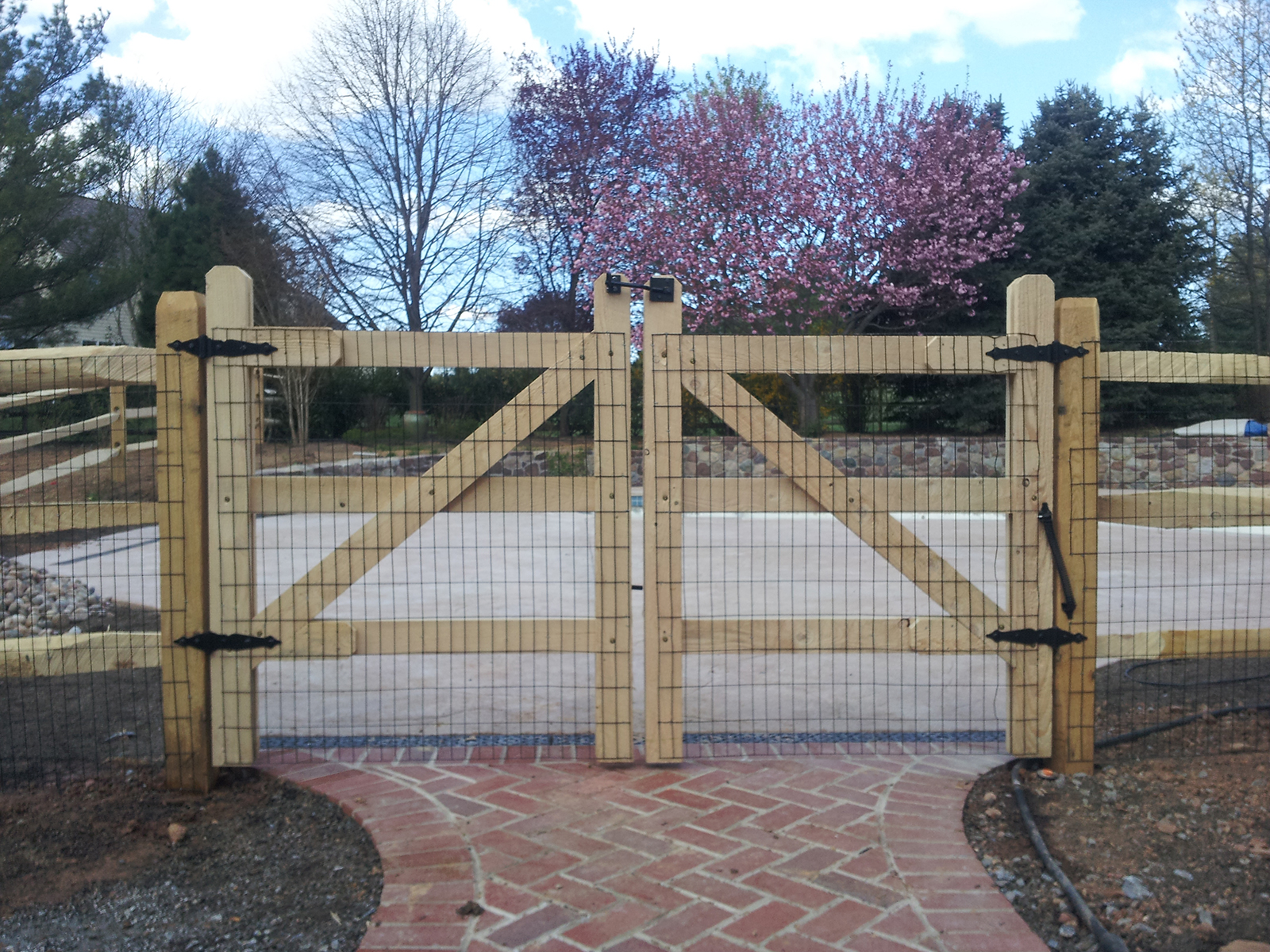 split rail fence with gates