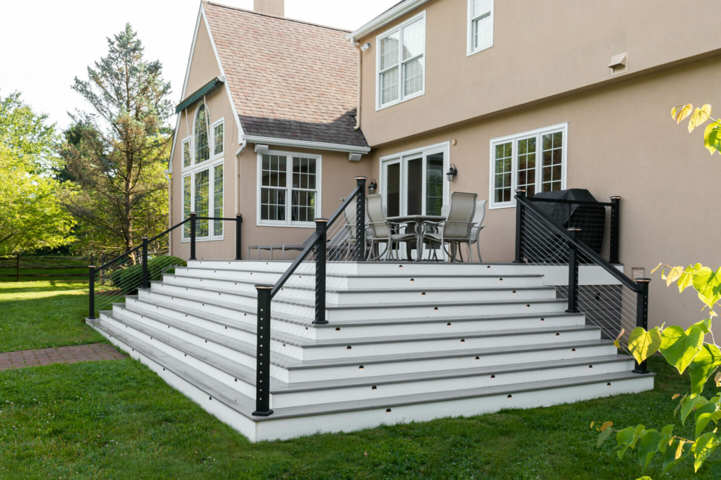 Azek deck with cable railing