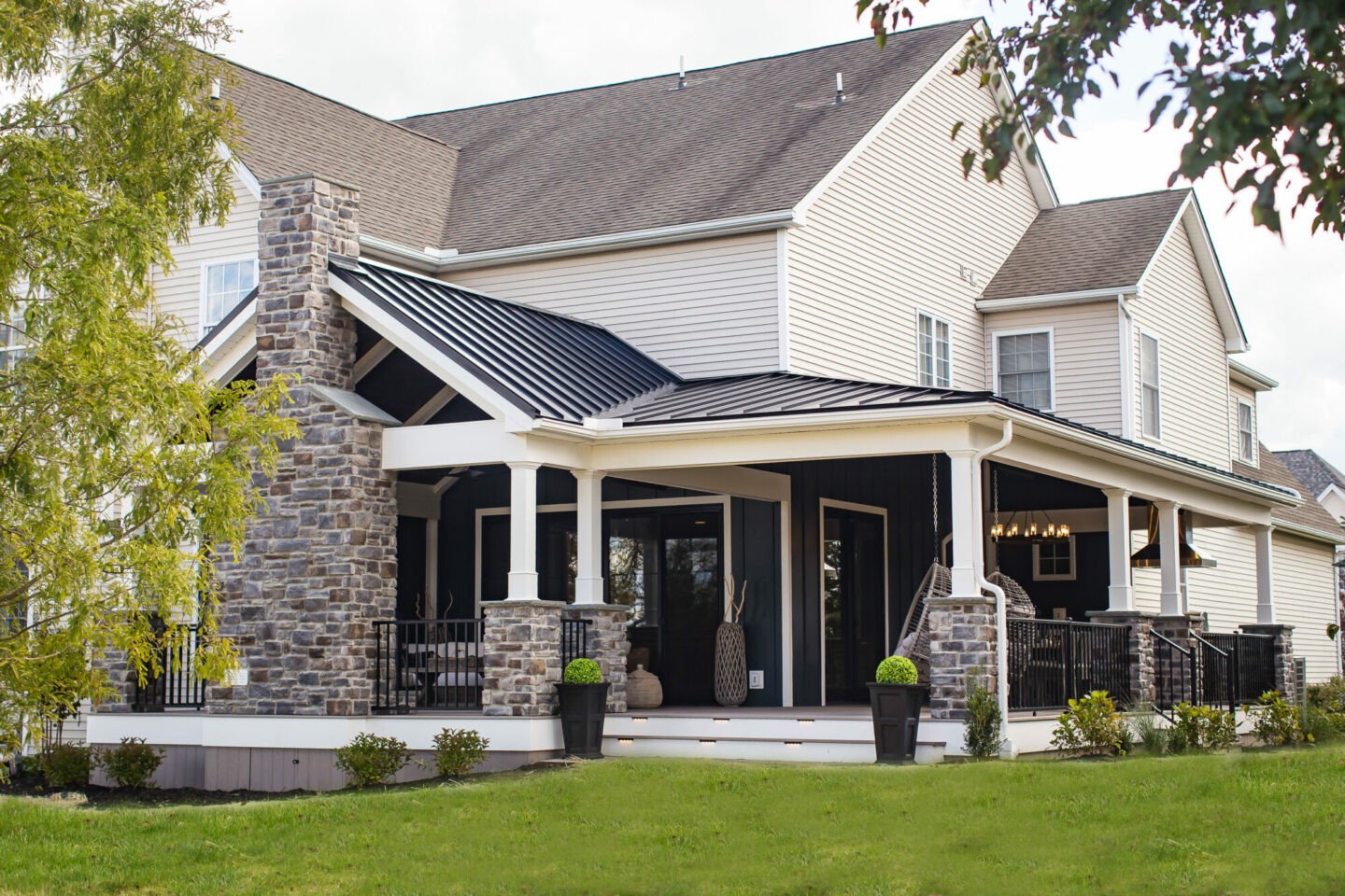 Wrap-Around-Porch-Fireplace-Outdoor-Kitchen-Outdoor-Living-Phoenixville-PA
